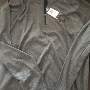 Under Armour, Half Zip, Long Sleeve Shirt; Medium